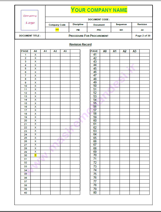Proc_PR_RevSheet